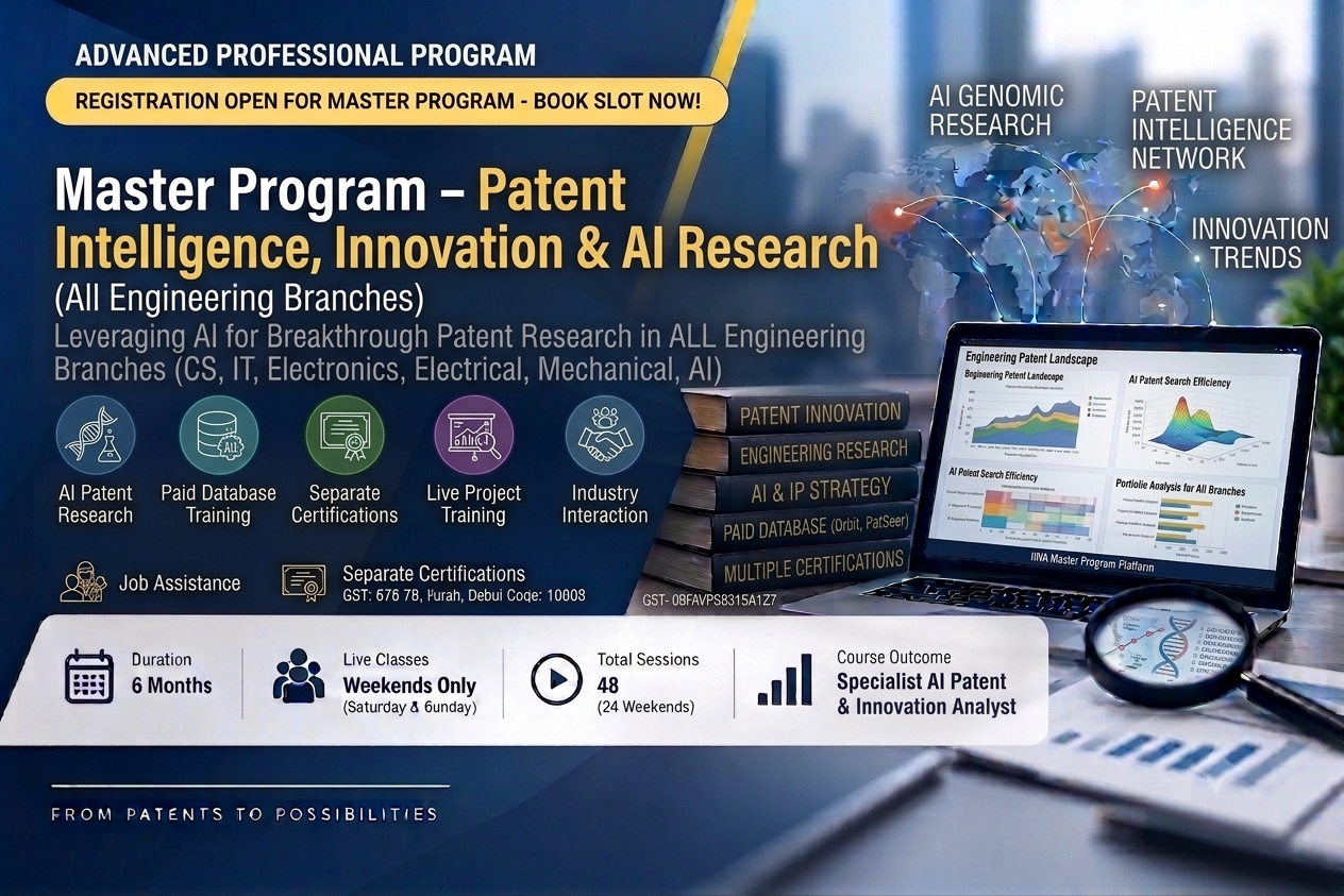 Master Program – Patent Intelligence, Innovation & AI Research (All Engineering Branches)